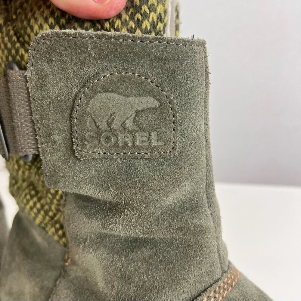 Sorel Campus Newbie Green Suede Boots Women’s Size 9 Winter Outdoor - Picture 7 of 9